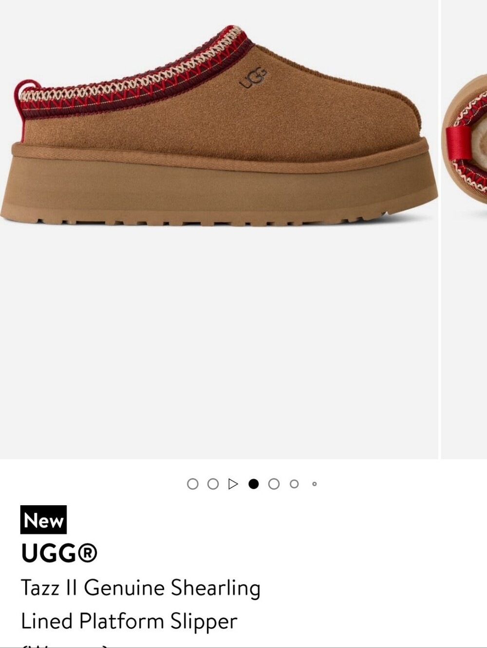 UGG Tazz Genuine Shearling Lined Platform Slipper | Mangosteen | Womens Size 9 - Picture 12 of 13